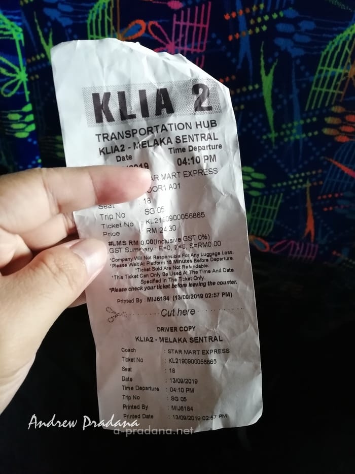 hotel di melaka - tiket KLIA 2 Melaka Sentral