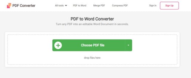 Convert PDF to Word Online 