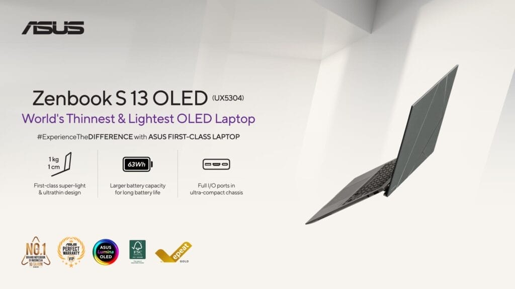 ASUS Zenbook S 13 OLED (UX5304): Laptop Tipis dan Ringan
